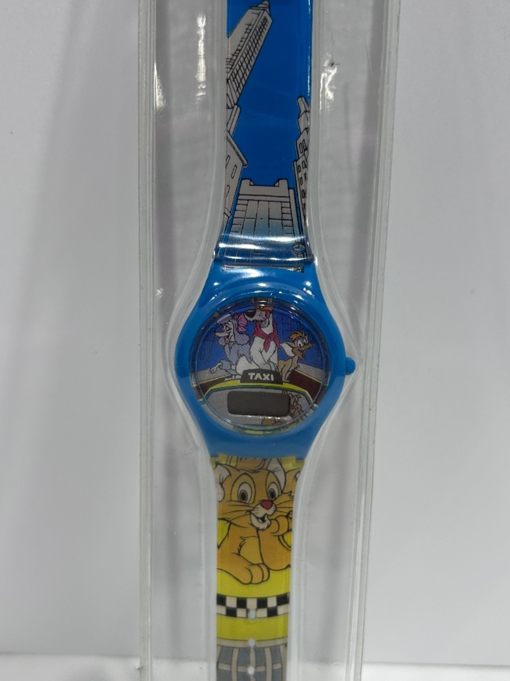 Vintage Collectible 90s "Oliver And Company" Blue/Orange Walt Disney Watch (NEW)